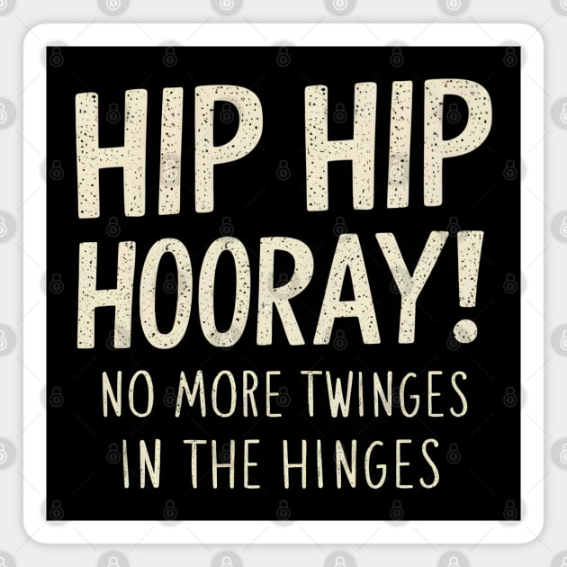 Hip Hip Hooray! No More Twinges in the Hinges Magnet by MakerMind8.2
